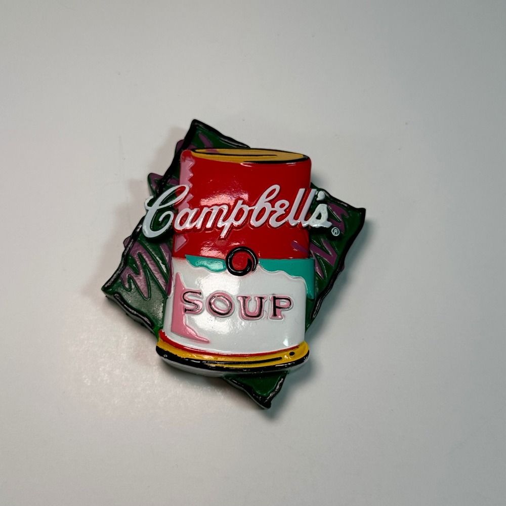 Vintage 1997 Campbells Soup Can Pop Art‎ 3D Refrigerator Magnet Advertising
